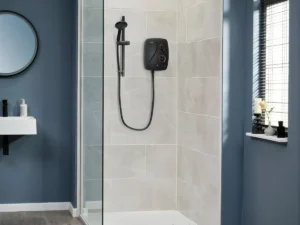 Novel SR Thermostatic Power Shower - Black
